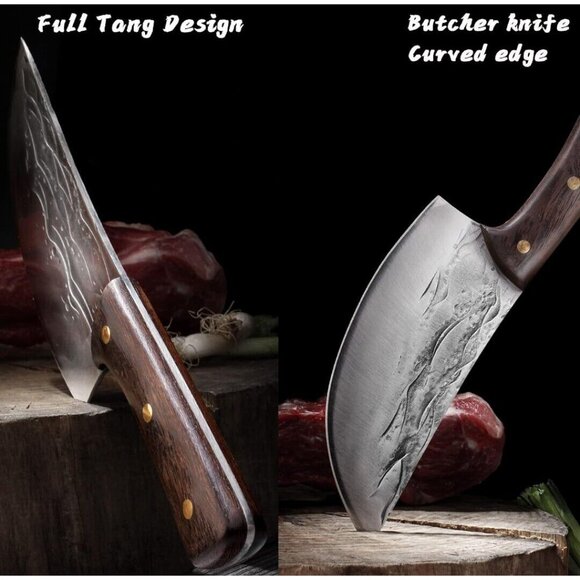 BLADESMITH Butching Boning Cleaver Knife 7''-Inch Blade Carbon Stainless Steel - Picture 2 of 6